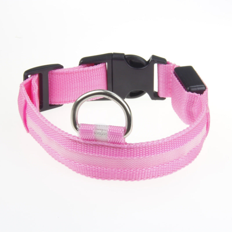 LED Safety Dog Collar – Glow in the Dark, Adjustable & Stylish Night Visibility for Pets